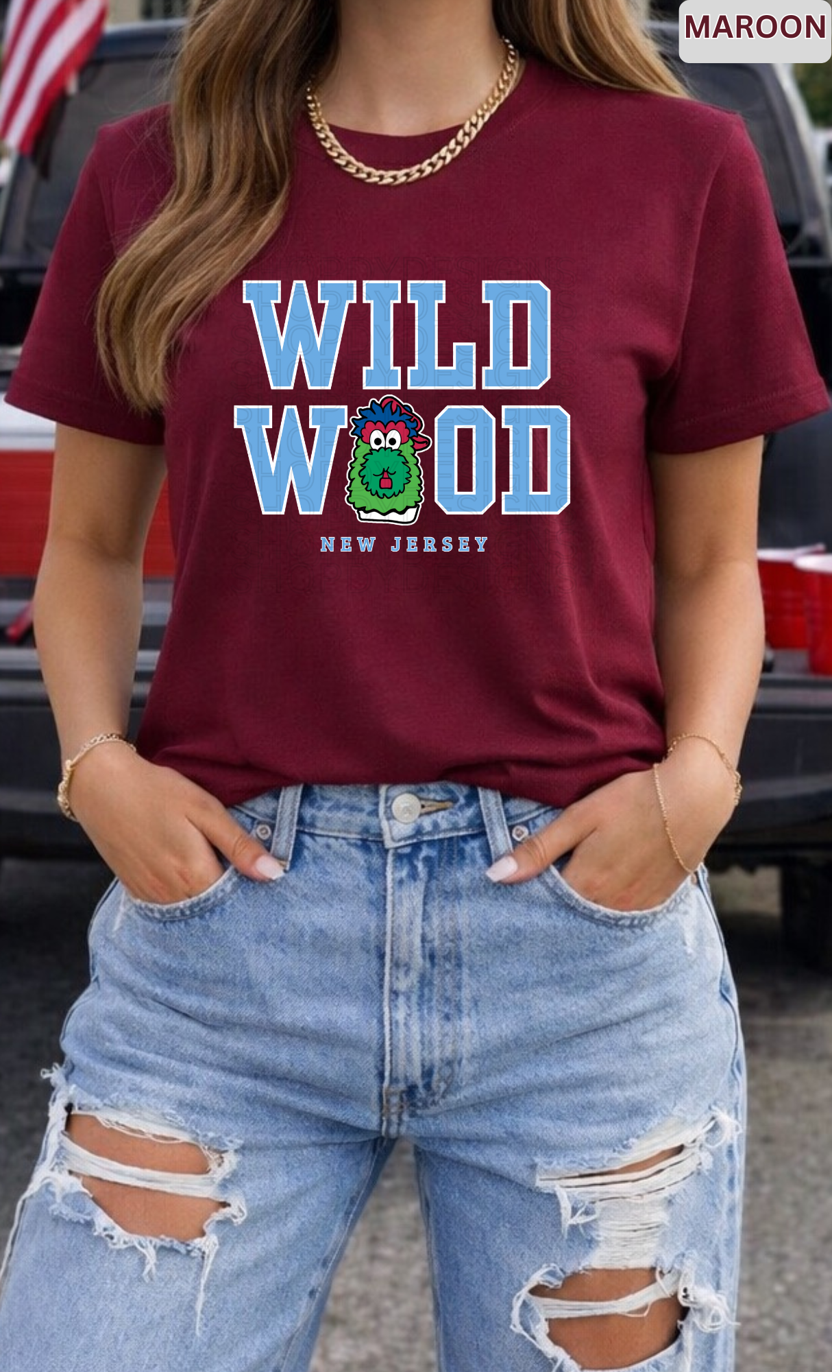 Wildwood Philly Baseball Mascot Inspired Shirt | Vintage Wildwood NJ Beach Tee, Crewneck & Hoodie