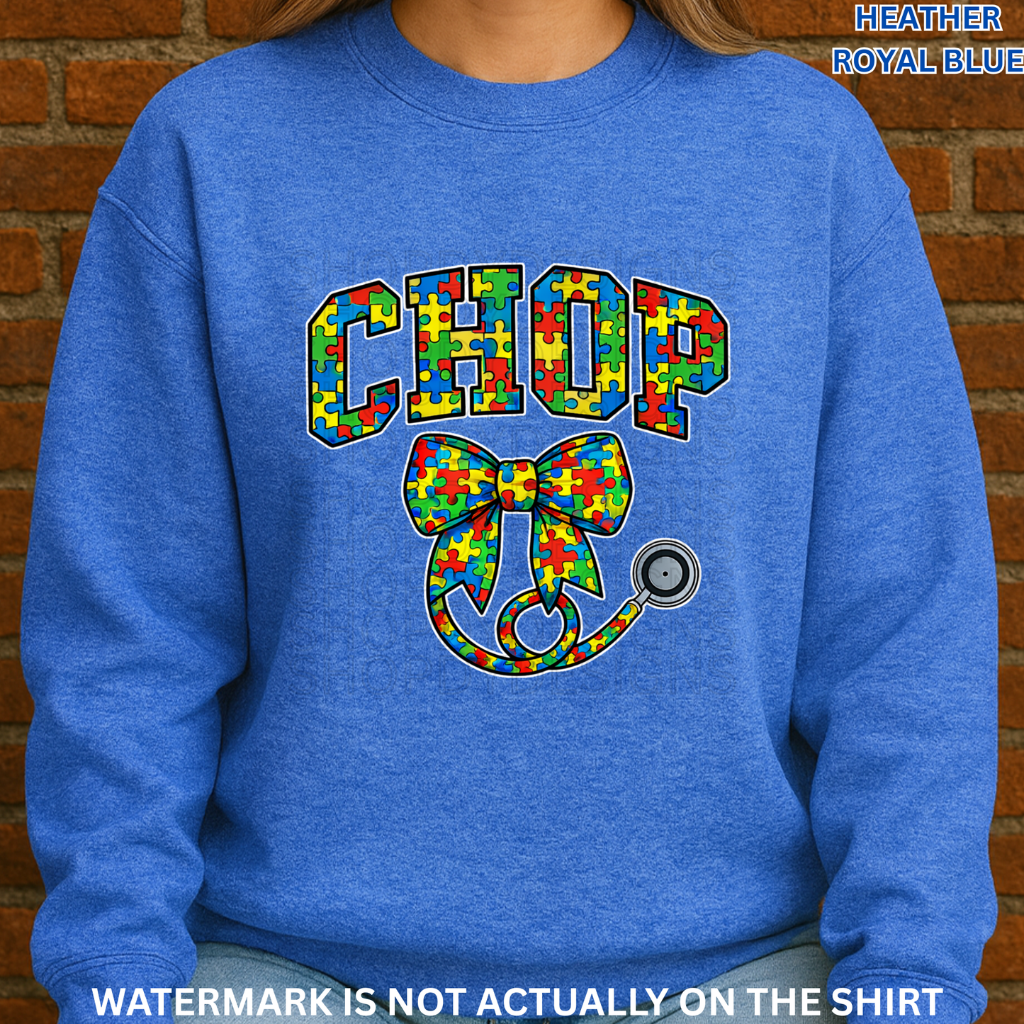 CHOP Autism Puzzle Bow Shirt | Awareness T-Shirt, Crewneck Sweatshirt, Hoodie