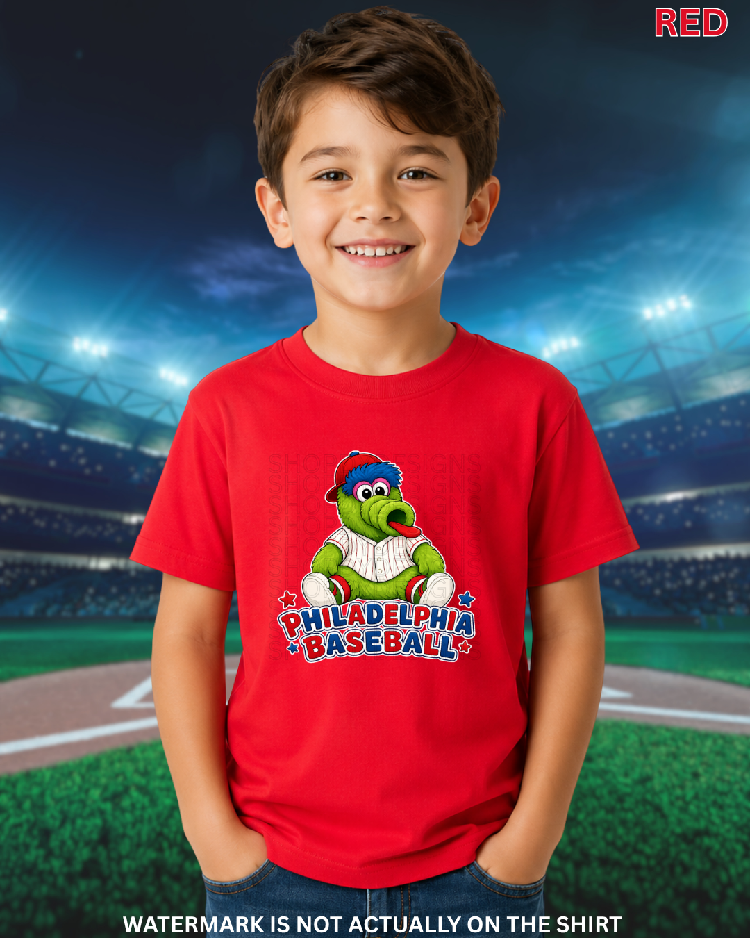 Philadelphia Baseball Inspired Youth Mascot Graphic Tee | Youth T-Shirt