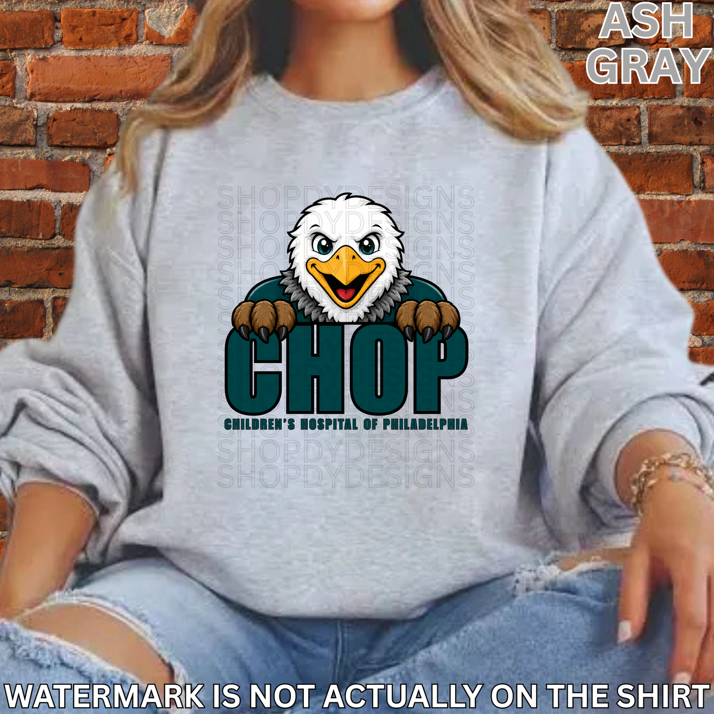 CHOP Philadelphia Football Inspired Mascot “Peek-A-Boo” T-Shirt, Crewneck Sweatshirt & Hoodie