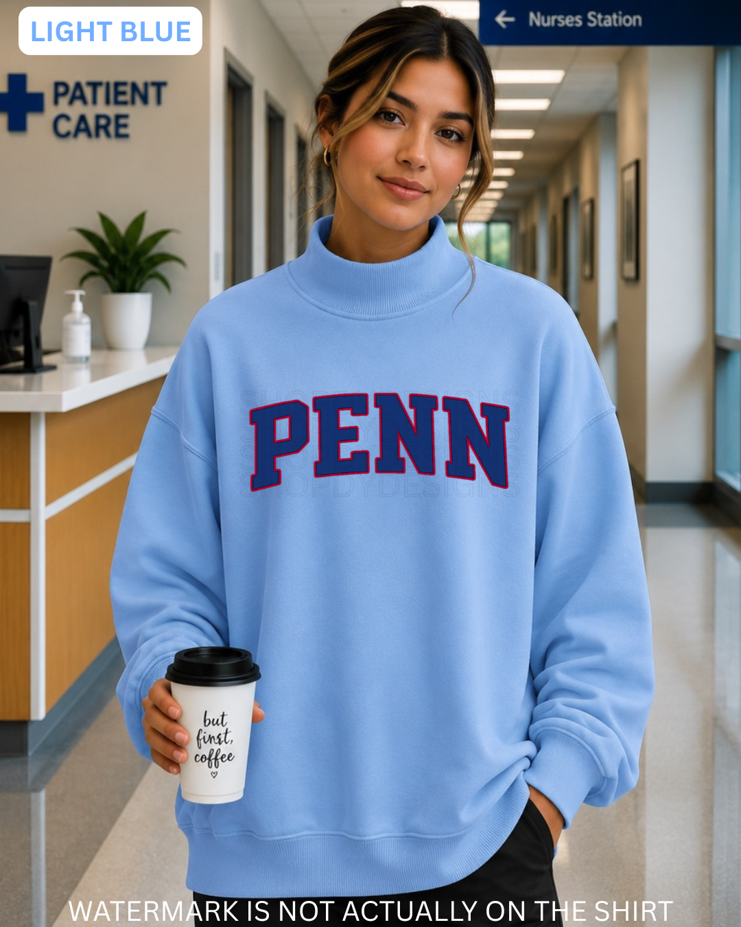 Penn Varsity Mockneck Oversized Sweatshirt