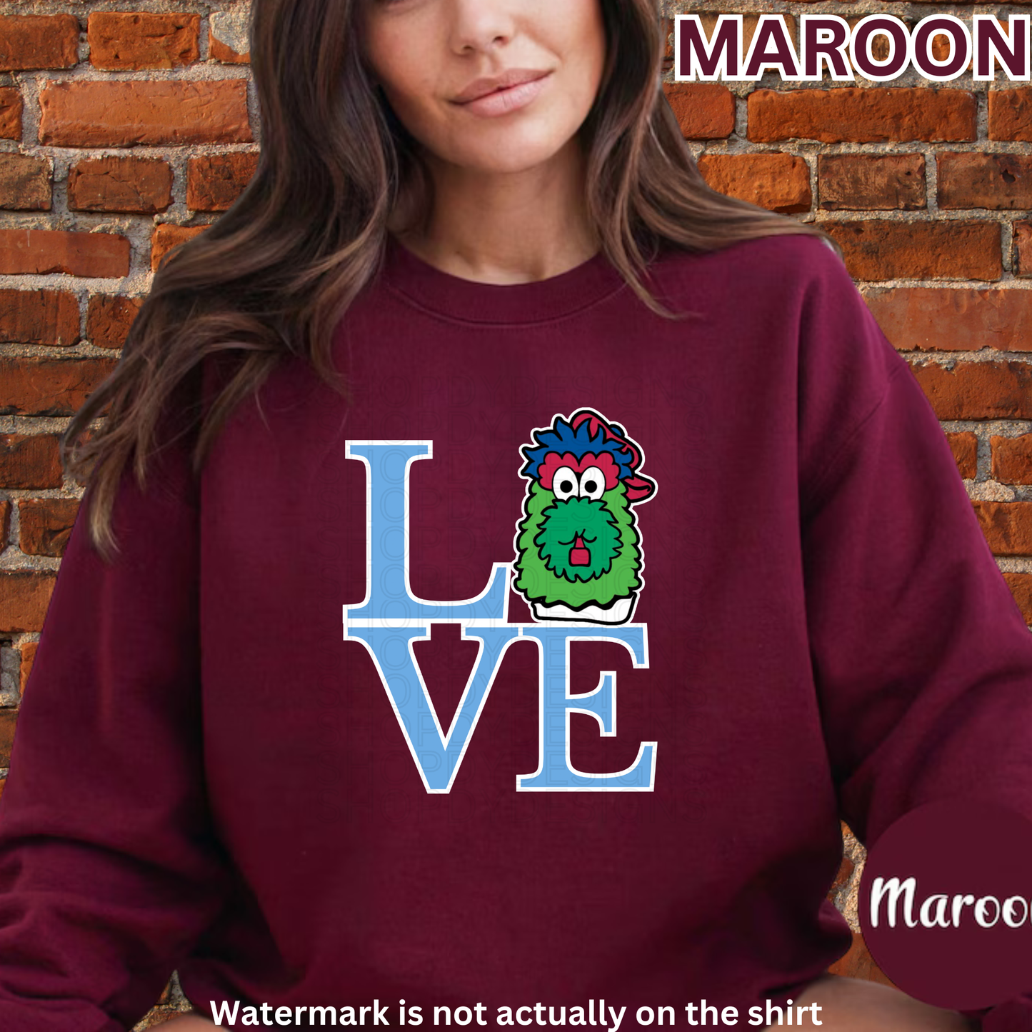 Phanatic Head Love Park Shirt | Philly Baseball Fan T-Shirt, Crewneck Sweatshirt, Hoodie