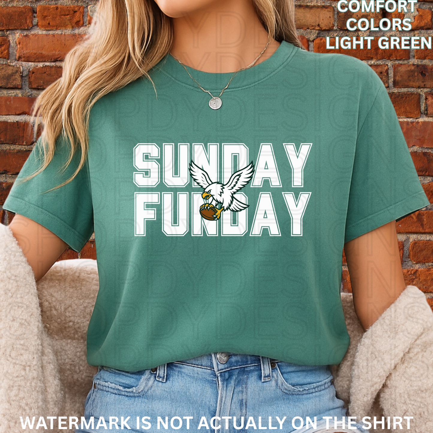 Birds Football Sunday Funday Comfort Colors T-Shirt