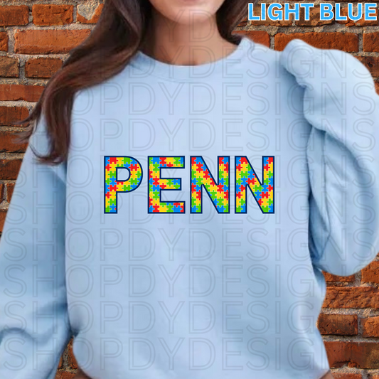 PENN Hospital Autism Puzzle Letters T-Shirt/Crewneck/Hoodie