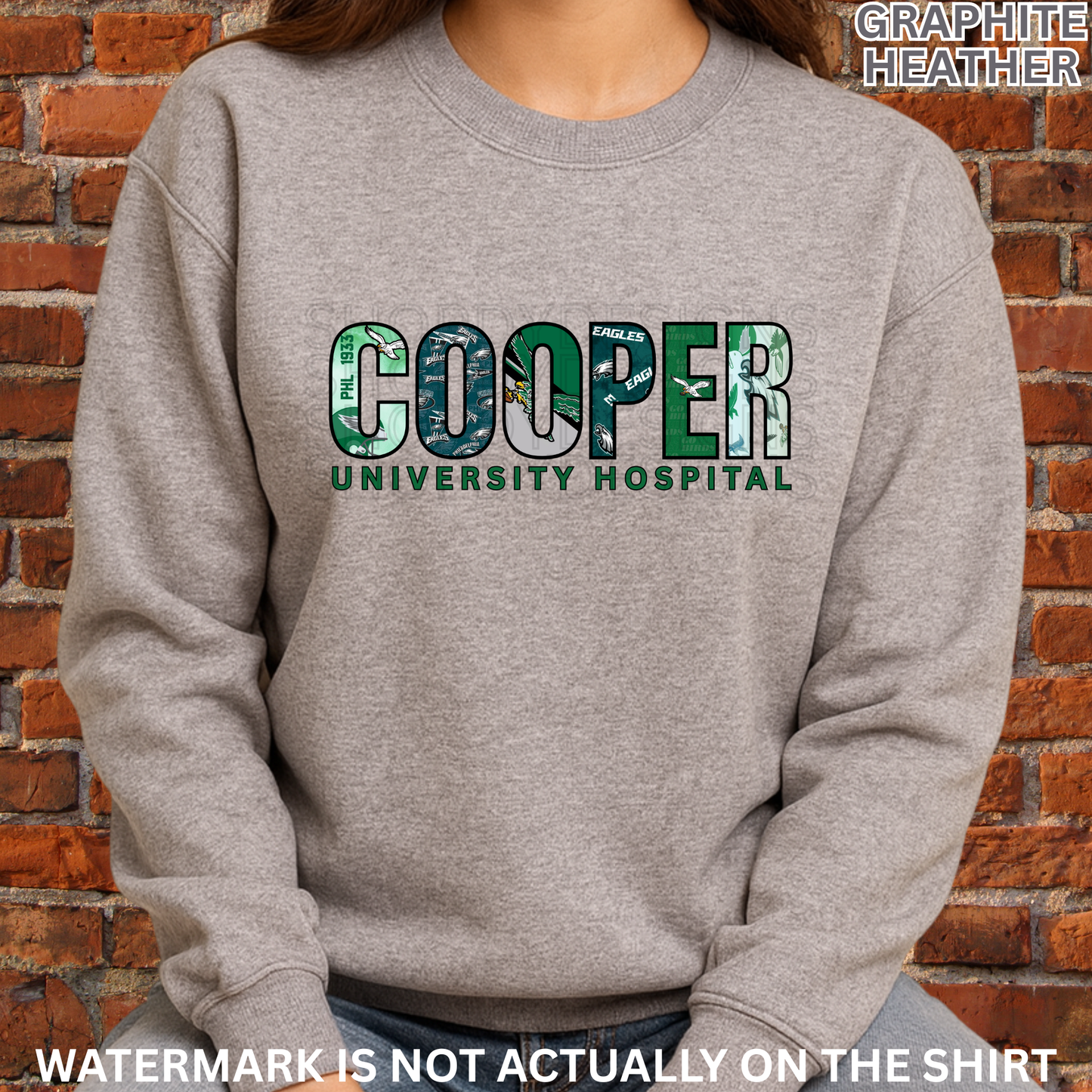 Cooper Hospital “First Down” Philadelphia Football Inspired Shirt, Crewneck Sweatshirt, Hoodie| Healthcare Worker Apparel