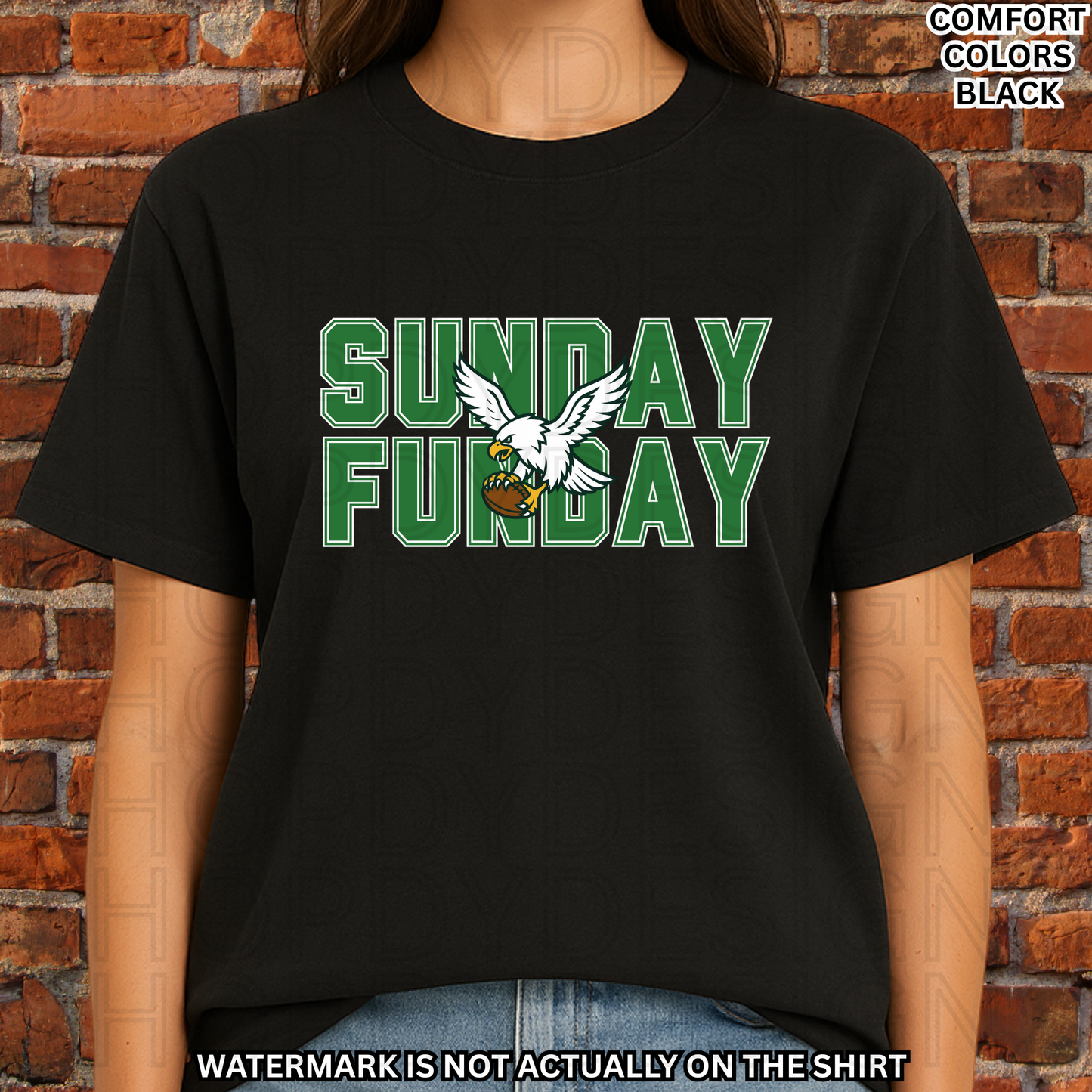Birds Football Sunday Funday Comfort Colors T-Shirt