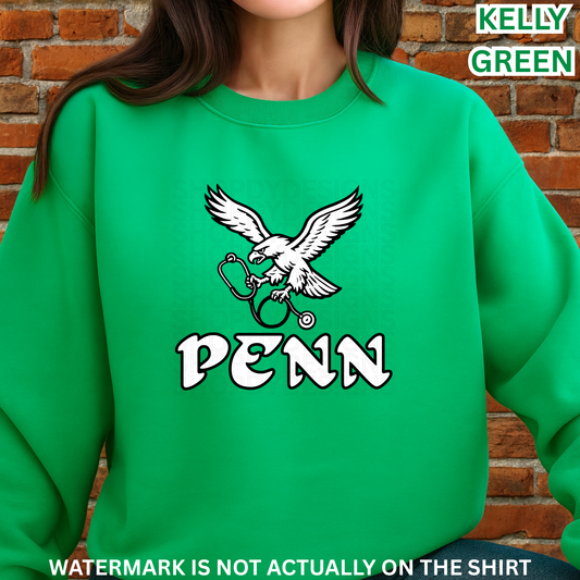 PENN Kelly Green Vintage Birds Inspired Football T-Shirt/Crewneck/Hoodie