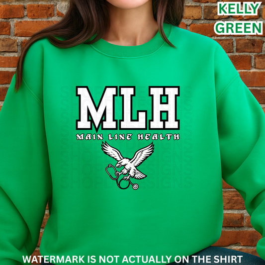 Main Line Health MLH Retro Philadelphia Football Inspired T-Shirt/Crewneck/Hoodie