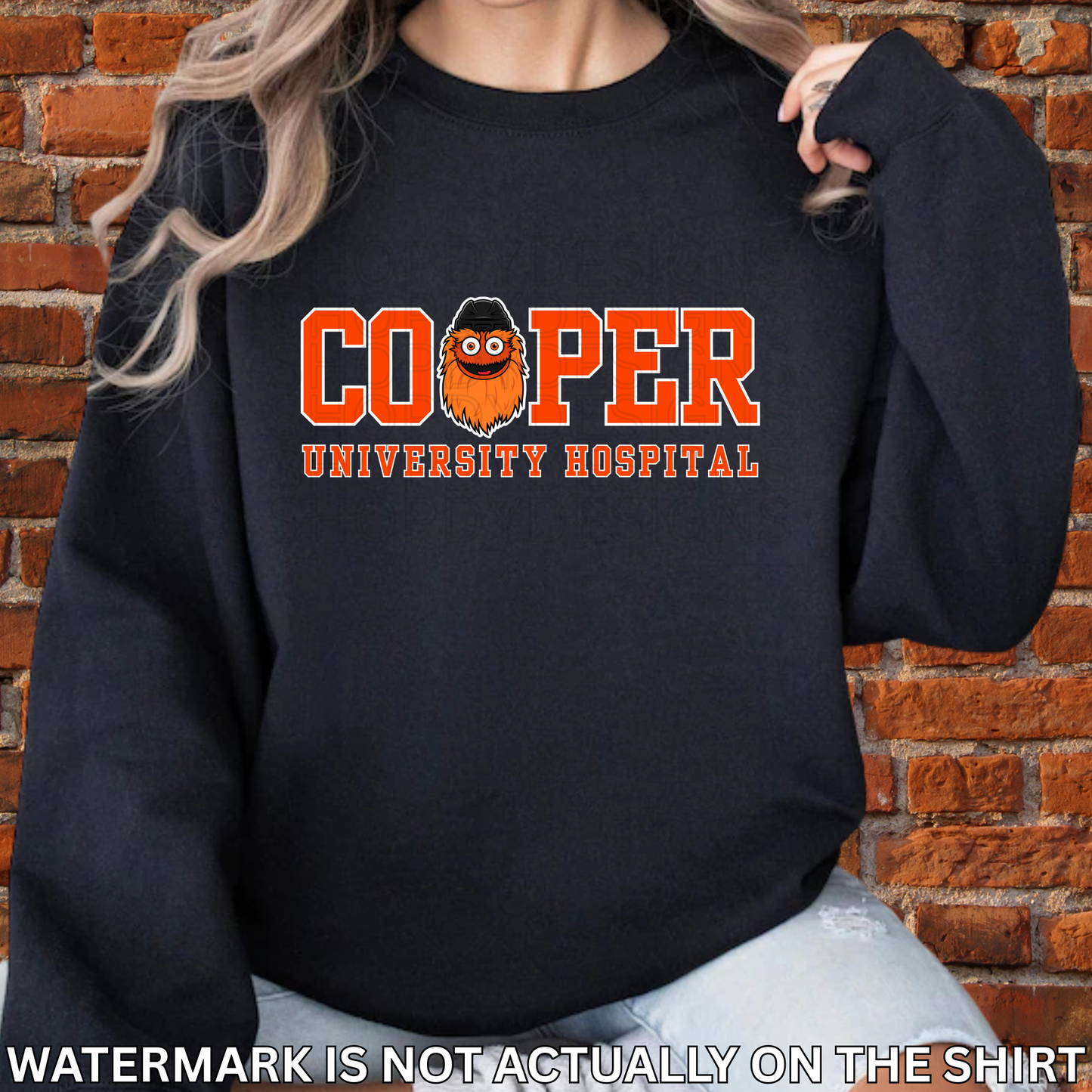 Cooper University Hospital Gritty Head Philly Hockey Inspired Shirt, Crewneck Sweatshirt, Hoodie| Healthcare Worker Apparel