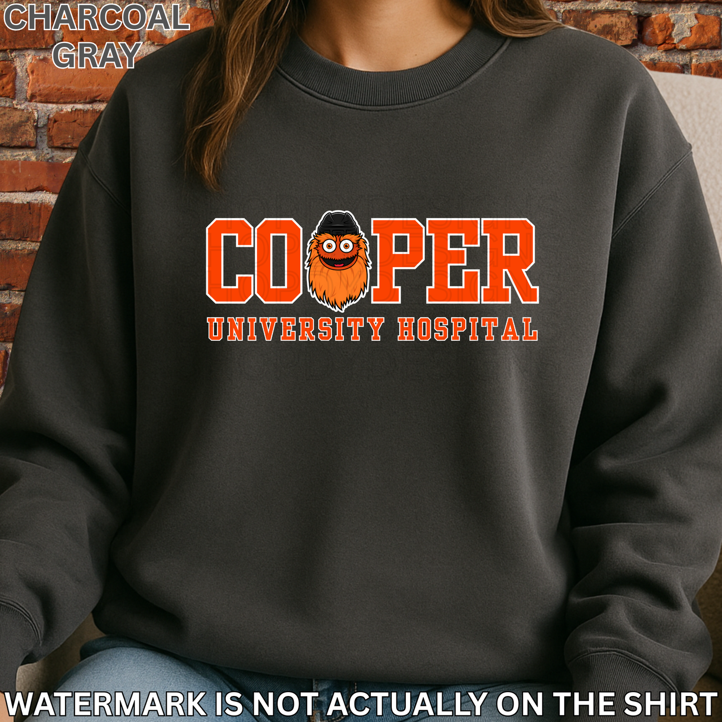 Cooper University Hospital Gritty Head Philly Hockey Inspired Shirt, Crewneck Sweatshirt, Hoodie| Healthcare Worker Apparel