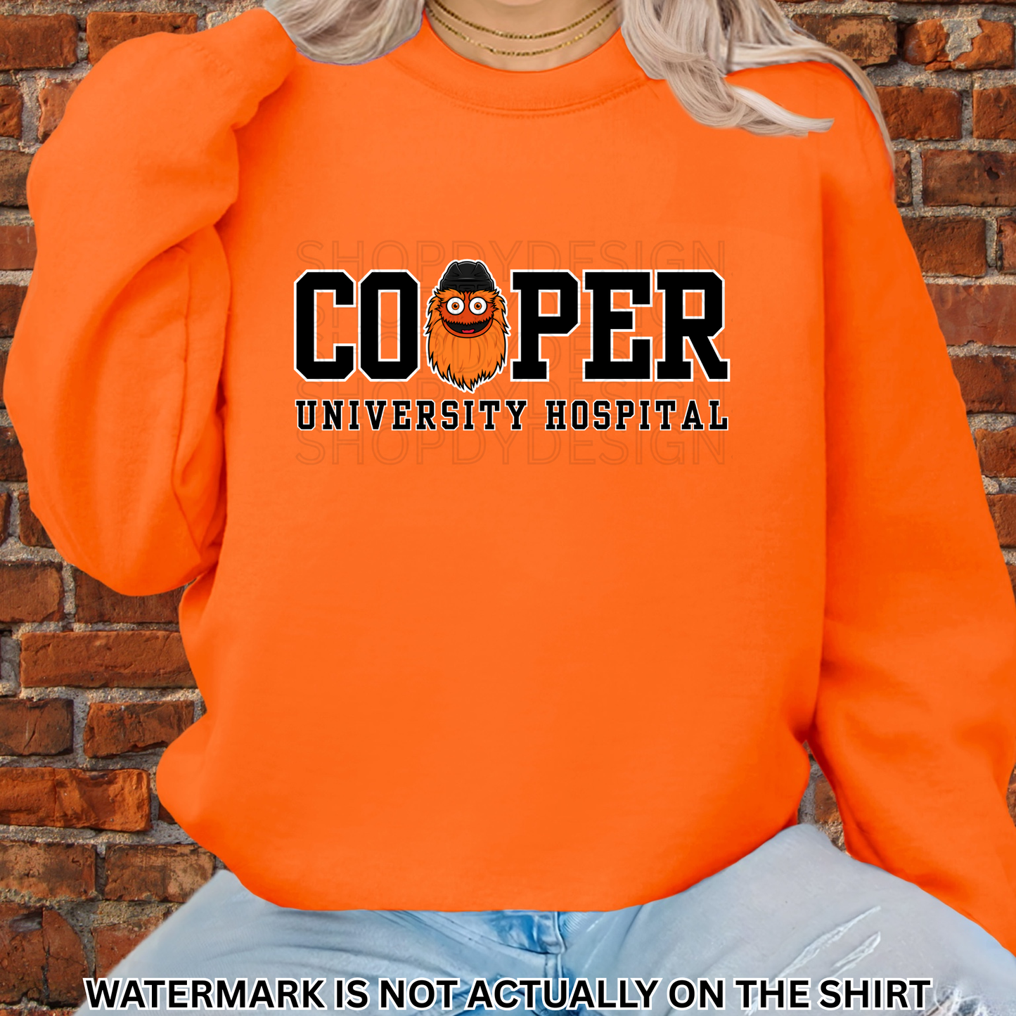 Cooper University Hospital Gritty Head Philly Hockey Inspired Shirt, Crewneck Sweatshirt, Hoodie| Healthcare Worker Apparel