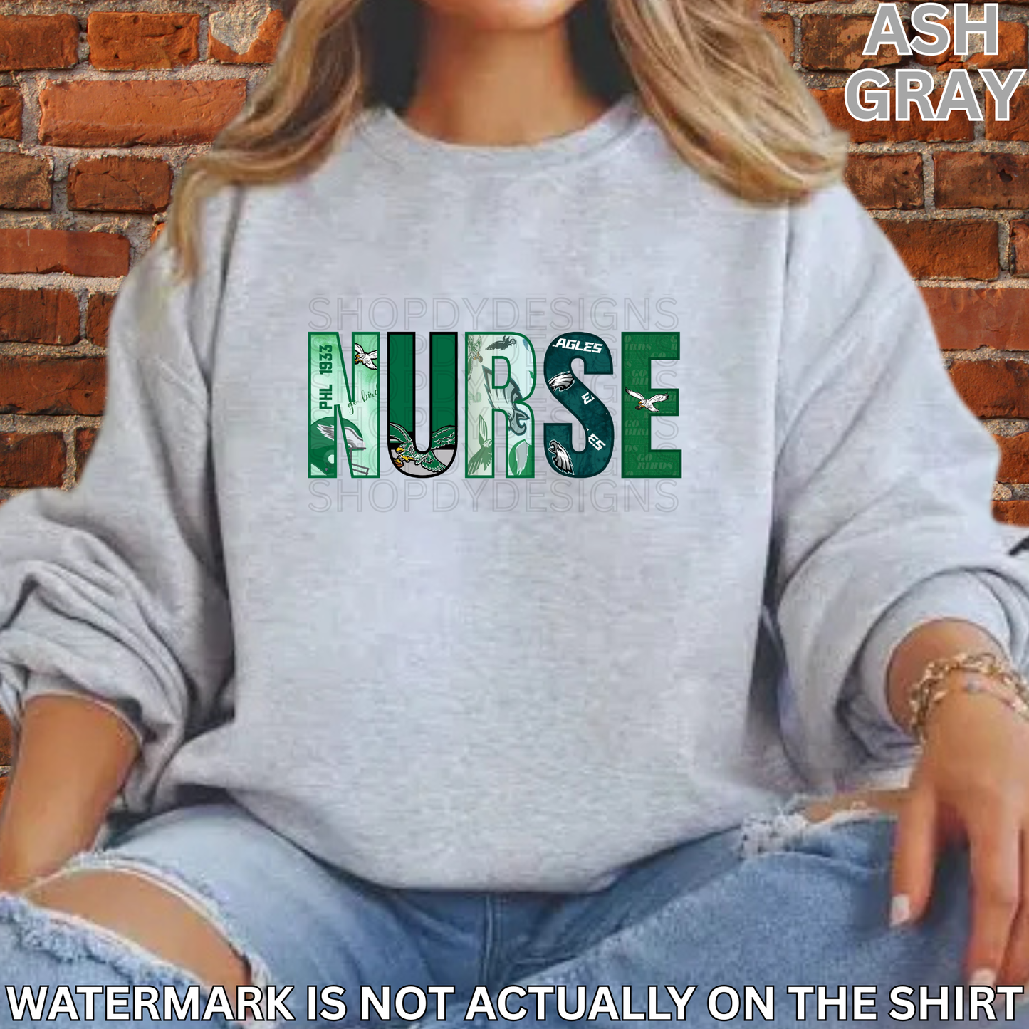 NURSE “First Down” Philadelphia Football Inspired T-Shirt, Crewneck Sweatshirt & Hoodie