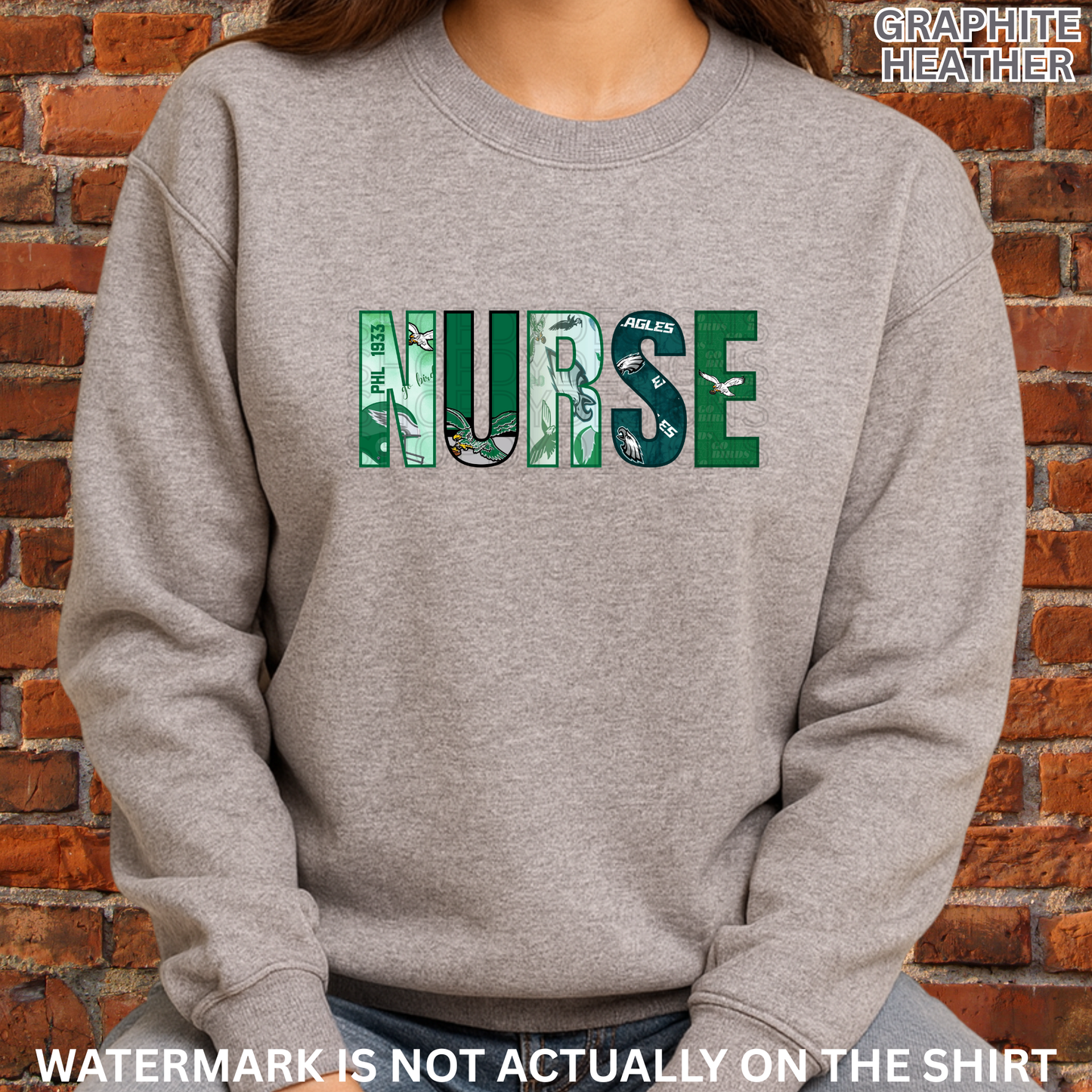 NURSE “First Down” Philadelphia Football Inspired T-Shirt, Crewneck Sweatshirt & Hoodie