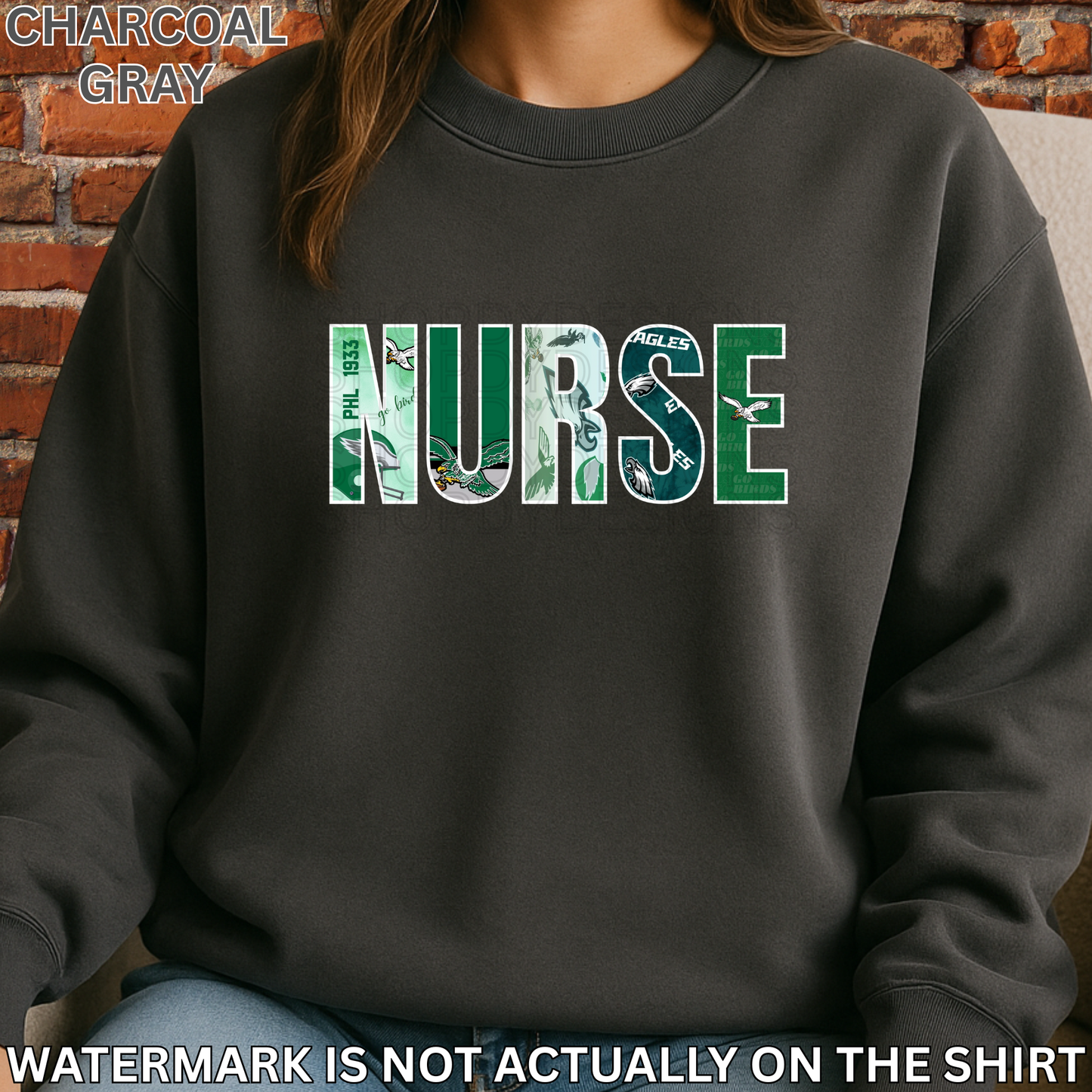 NURSE “First Down” Philadelphia Football Inspired T-Shirt, Crewneck Sweatshirt & Hoodie