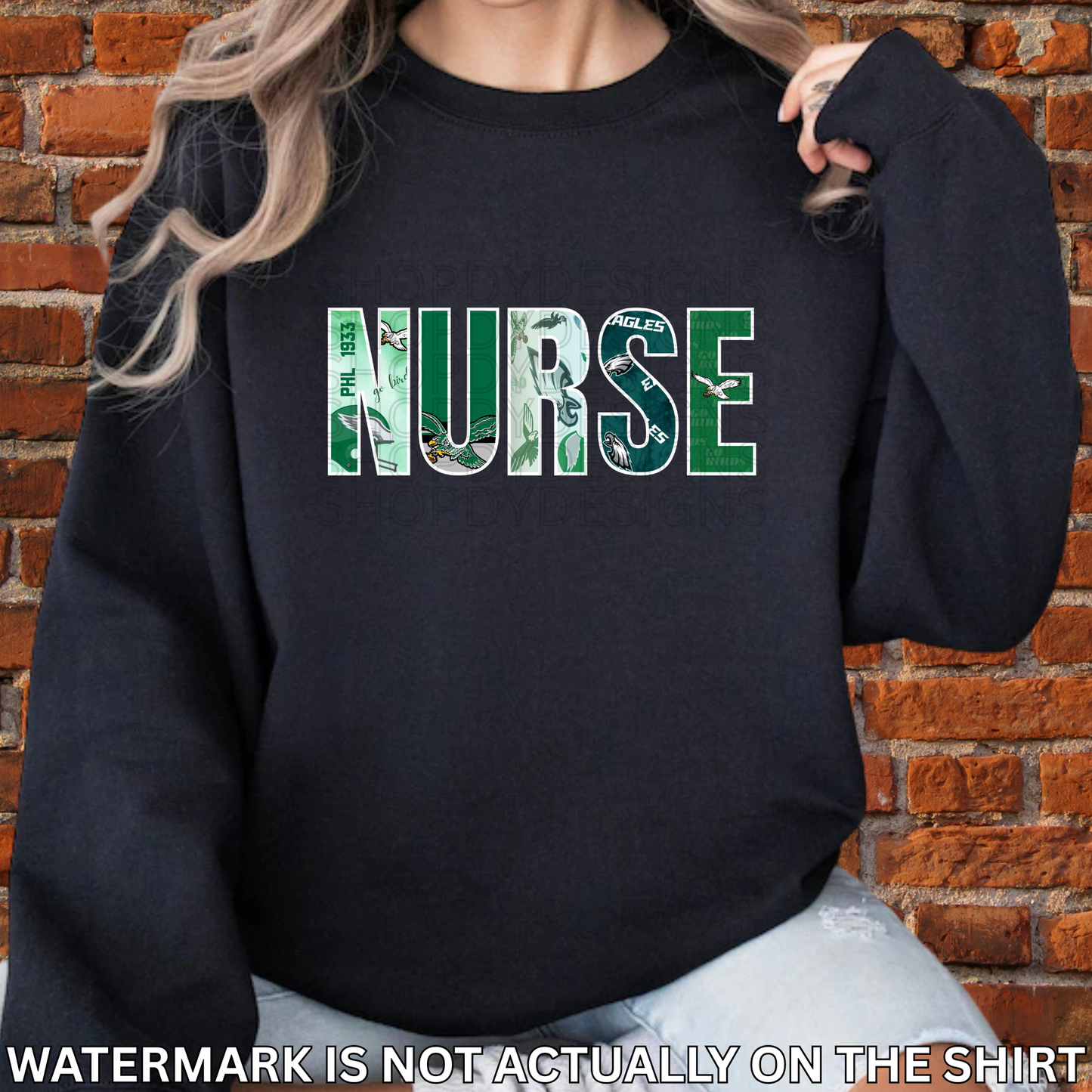 NURSE “First Down” Philadelphia Football Inspired T-Shirt, Crewneck Sweatshirt & Hoodie