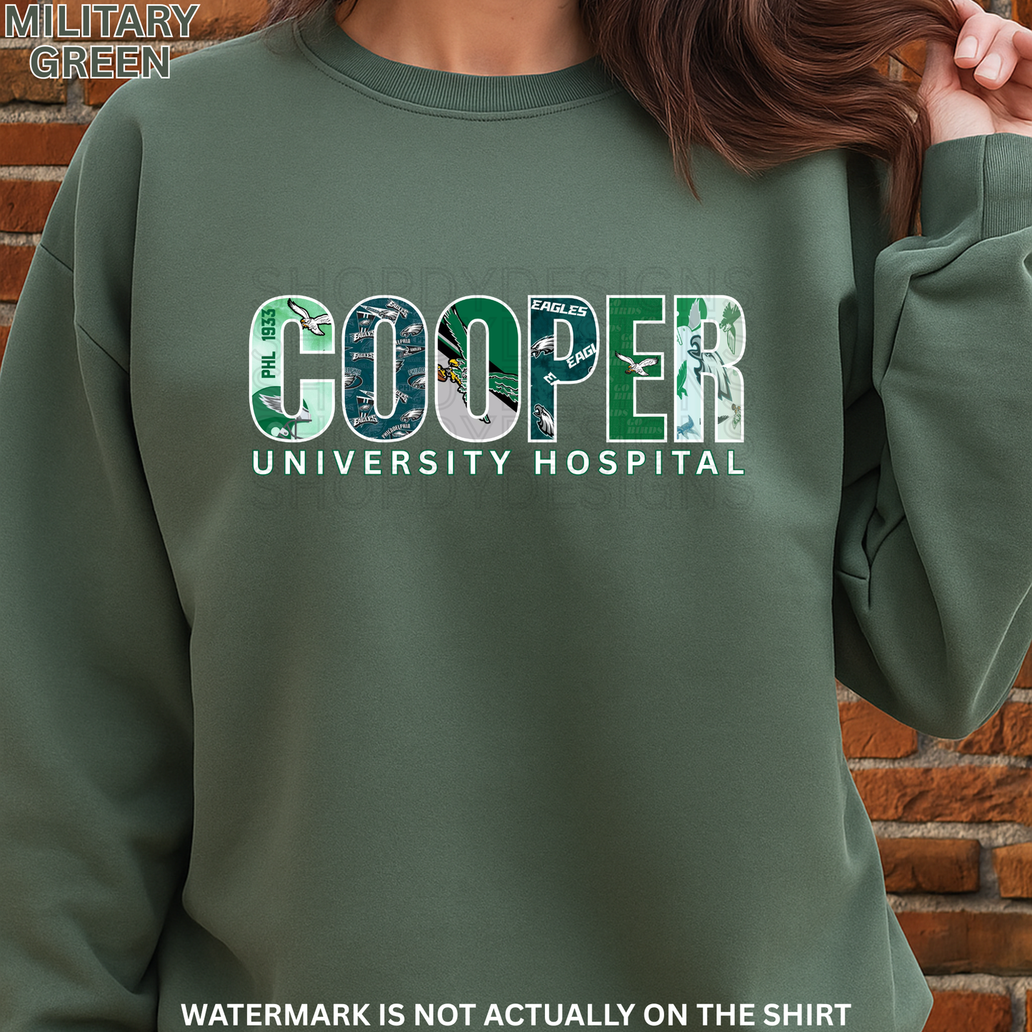 Cooper Hospital “First Down” Philadelphia Football Inspired Shirt, Crewneck Sweatshirt, Hoodie| Healthcare Worker Apparel